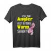 Herren Angler T-Shirt mit Wurm-Spruch - Lustiges Geschenk für Fischer, Angler & Hobbyfischer zum Männertag, Geburtstag & Sommerurlaub