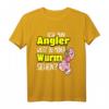 Herren Angler T-Shirt mit Wurm-Spruch - Lustiges Geschenk für Fischer, Angler & Hobbyfischer zum Männertag, Geburtstag & Sommerurlaub