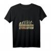 Damen & Herren Boulespieler Motiv EBouleution Affe Mensch Evolution Boule T-Shirt mit V-Ausschnitt – Perfektes Geschenk für Boule- und Boccia-Fans