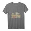 Damen & Herren Boulespieler Motiv EBouleution Affe Mensch Evolution Boule T-Shirt mit V-Ausschnitt – Perfektes Geschenk für Boule- und Boccia-Fans