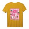 Kawaii Japanischer Macaque-Affe Anime T-Shirt mit Erdbeeren & Regenbogen – Perfekt für Otaku, Anime- und Tierliebhaber