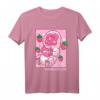Kawaii Japanischer Macaque-Affe Anime T-Shirt mit Erdbeeren & Regenbogen – Perfekt für Otaku, Anime- und Tierliebhaber