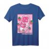 Kawaii Japanischer Macaque-Affe Anime T-Shirt mit Erdbeeren & Regenbogen – Perfekt für Otaku, Anime- und Tierliebhaber