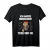 Ich hasse Menschen - Tier sind OK Affe T-Shirt für Einzelgänger, Humorliebhaber & Tierfans