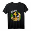Kinder 4. Geburtstag T-Shirt mit Dschungel-Tieren – Niedliches Geburtstagsgeschenk für Mädchen und Jungen, perfekt für die Dschungel Party