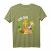 Kinder 4. Geburtstag T-Shirt mit Dschungel-Tieren – Niedliches Geburtstagsgeschenk für Mädchen und Jungen, perfekt für die Dschungel Party