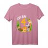 Kinder 4. Geburtstag T-Shirt mit Dschungel-Tieren – Niedliches Geburtstagsgeschenk für Mädchen und Jungen, perfekt für die Dschungel Party