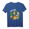 Kinder 4. Geburtstag T-Shirt mit Dschungel-Tieren – Niedliches Geburtstagsgeschenk für Mädchen und Jungen, perfekt für die Dschungel Party