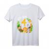 Kinder 4. Geburtstag T-Shirt mit Dschungel-Tieren – Niedliches Geburtstagsgeschenk für Mädchen und Jungen, perfekt für die Dschungel Party