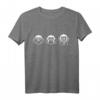Drei Weisen Affen T-Shirt - Lustiges See Hear Speak No Evil Design, Klassisch Geschnitten, Doppelt Genähter Saum