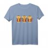 Drei Affen T-Shirt - See, Hear, Speak No Evil Design, Humorvolles Tiermotiv Shirt als Geschenk oder Alltagslook