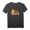 Lustiges 'Nope' Affen T-Shirt – Süßes Geschenk für Faulpelze, Tierliebhaber & Schwarzer Humor für Mann, Frau, Kind