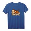Lustiges 'Nope' Affen T-Shirt – Süßes Geschenk für Faulpelze, Tierliebhaber & Schwarzer Humor für Mann, Frau, Kind