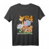Kinder 4. Geburtstag T-Shirt mit Tieren - Niedliches Zoo Outfit für Mädchen & Jungen zum Geburtstag & Zoo Besuch