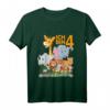 Kinder 4. Geburtstag T-Shirt mit Tieren - Niedliches Zoo Outfit für Mädchen & Jungen zum Geburtstag & Zoo Besuch