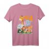 Kinder 4. Geburtstag T-Shirt mit Tieren - Niedliches Zoo Outfit für Mädchen & Jungen zum Geburtstag & Zoo Besuch