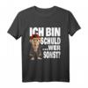 Witziges Affe Ich bin Schuld Spruch T-Shirt – Humorvolles Büro- und Arbeitsshirt für Kollegen und Affenfans