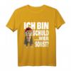 Witziges Affe Ich bin Schuld Spruch T-Shirt – Humorvolles Büro- und Arbeitsshirt für Kollegen und Affenfans