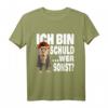 Witziges Affe Ich bin Schuld Spruch T-Shirt – Humorvolles Büro- und Arbeitsshirt für Kollegen und Affenfans