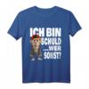 Witziges Affe Ich bin Schuld Spruch T-Shirt – Humorvolles Büro- und Arbeitsshirt für Kollegen und Affenfans