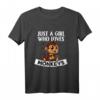 Just A Girl Who Loves Monkeys - Lustiges Affen Kostüm T-Shirt für Frauen und Mädchen als Geschenk zu Geburtstag & Weihnachten