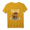 Just A Girl Who Loves Monkeys - Lustiges Affen Kostüm T-Shirt für Frauen und Mädchen als Geschenk zu Geburtstag & Weihnachten
