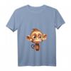 Damen Timon der Affe T-Shirt mit V-Ausschnitt - Lustiges Disney Fanartikel für Kinder, Junggesellenabend & Partygänger