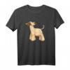 Happy Afghanischer Windhund T-Shirt - Lustiges Comic Hundemotiv für Hundehalter, Hunde-Fans & Windhundliebhaber, ideal für Gassi, Events & Geschenke