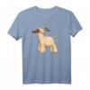 Happy Afghanischer Windhund T-Shirt - Lustiges Comic Hundemotiv für Hundehalter, Hunde-Fans & Windhundliebhaber, ideal für Gassi, Events & Geschenke