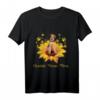 Airedale Terrier Mom Sunflower mit Hundepfote Muttertags-T-Shirt - Klassisch geschnitten, doppelt genähter Saum