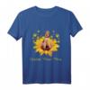 Airedale Terrier Mom Sunflower mit Hundepfote Muttertags-T-Shirt - Klassisch geschnitten, doppelt genähter Saum
