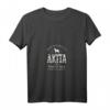 Damen Vintage Akita T-Shirt für Hundeliebhaber mit V-Ausschnitt - Leichtes, klassisch geschnittenes Hundemotiv-Design