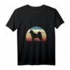 Damen Shiba Inu Sunset Retro Animal Pet Akita Doge T-Shirt mit V-Ausschnitt – Perfektes Geschenk für Hundeliebhaber zu Muttertag, Vatertag & Weihnachten