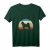 Damen Shiba Inu Sunset Retro Animal Pet Akita Doge T-Shirt mit V-Ausschnitt – Perfektes Geschenk für Hundeliebhaber zu Muttertag, Vatertag & Weihnachten