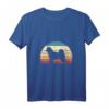 Damen Shiba Inu Sunset Retro Animal Pet Akita Doge T-Shirt mit V-Ausschnitt – Perfektes Geschenk für Hundeliebhaber zu Muttertag, Vatertag & Weihnachten