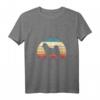 Damen Shiba Inu Sunset Retro Animal Pet Akita Doge T-Shirt mit V-Ausschnitt – Perfektes Geschenk für Hundeliebhaber zu Muttertag, Vatertag & Weihnachten
