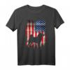 Akita Inu Dog USA Flagge T-Shirt - Patriotisches Motiv für den 4. Juli, Memorial Day & Hundeliebhaber-Geschenk