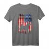 Akita Inu Dog USA Flagge T-Shirt - Patriotisches Motiv für den 4. Juli, Memorial Day & Hundeliebhaber-Geschenk
