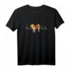 Akita Inu Herzschlag Pulslinie T-Shirt – Perfektes Geschenk für Hunde Fans und Tierliebhaber zu Weihnachten & Geburtstag