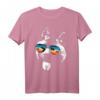 AMERICAN AKITA Hundeshirt mit Brille Sonnenbrille - Retro Style T-Shirt für Akita-Liebhaber & Hundefans