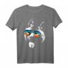 AMERICAN AKITA Hundeshirt mit Brille Sonnenbrille - Retro Style T-Shirt für Akita-Liebhaber & Hundefans