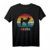 Akita Vintage Retro T-Shirt für Hundeliebhaber - Klassischer Schnitt mit Hundemotiv im Retro-Design