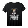 I Like Coffee My Akita And Maybe 3 People - Lustiges Dog Lover T-Shirt für Hundeliebhaber, Akita Fans & Kaffeegenießer