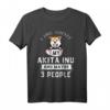 I Like Coffee My Akita And Maybe 3 People - Lustiges Dog Lover T-Shirt für Hundeliebhaber, Akita Fans & Kaffeegenießer