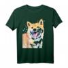 Shiba Inu Doge Akita Hund bunt Aquarell T-Shirt - Buntes Hundedesign für Tierliebhaber, Hundeliebhaber Geschenk