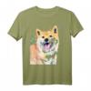 Shiba Inu Doge Akita Hund bunt Aquarell T-Shirt - Buntes Hundedesign für Tierliebhaber, Hundeliebhaber Geschenk