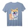 Shiba Inu Doge Akita Hund bunt Aquarell T-Shirt - Buntes Hundedesign für Tierliebhaber, Hundeliebhaber Geschenk