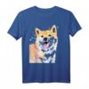 Shiba Inu Doge Akita Hund bunt Aquarell T-Shirt - Buntes Hundedesign für Tierliebhaber, Hundeliebhaber Geschenk