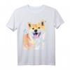 Shiba Inu Doge Akita Hund bunt Aquarell T-Shirt - Buntes Hundedesign für Tierliebhaber, Hundeliebhaber Geschenk