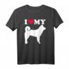 Ich liebe meinen Akita T-Shirt - Hundeliebhaber Geschenk mit Akita Motiv, Japanische Hunderasse, klassisch geschnitten